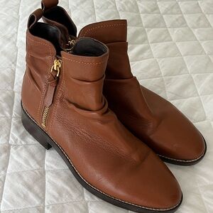 Cole Haan Brown Leather Ankle Booties